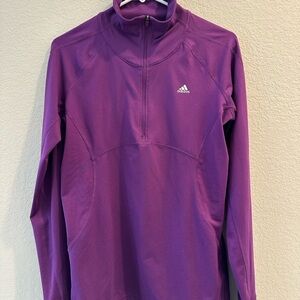 Adidas Vibrant Purple Half-Zip Top